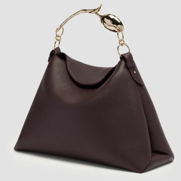 ERDEM 'Large Bloom' Bag in Malbec Grain Leather - MSRP $2995 - NWT - SAVE $1000 - Picture 4 of 10